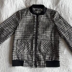 Karl Lagerfeld Monochrome Tweed Jacket